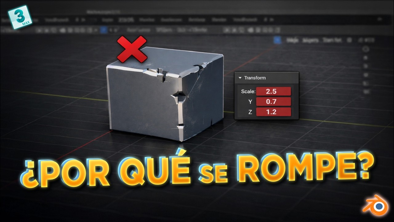 El ERROR de transformación que arruina tus modelos en Blender | 3ds Max to Blender – Parte 6