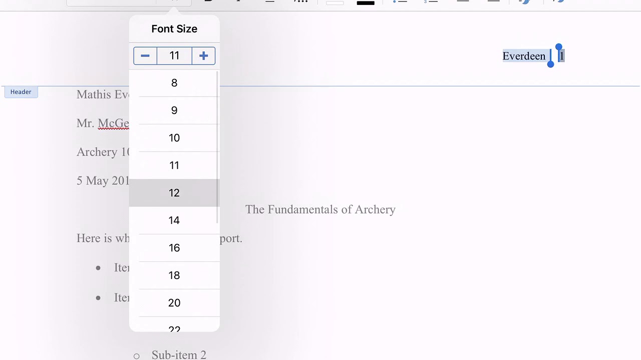 Использование приложения Microsoft Word на iPad