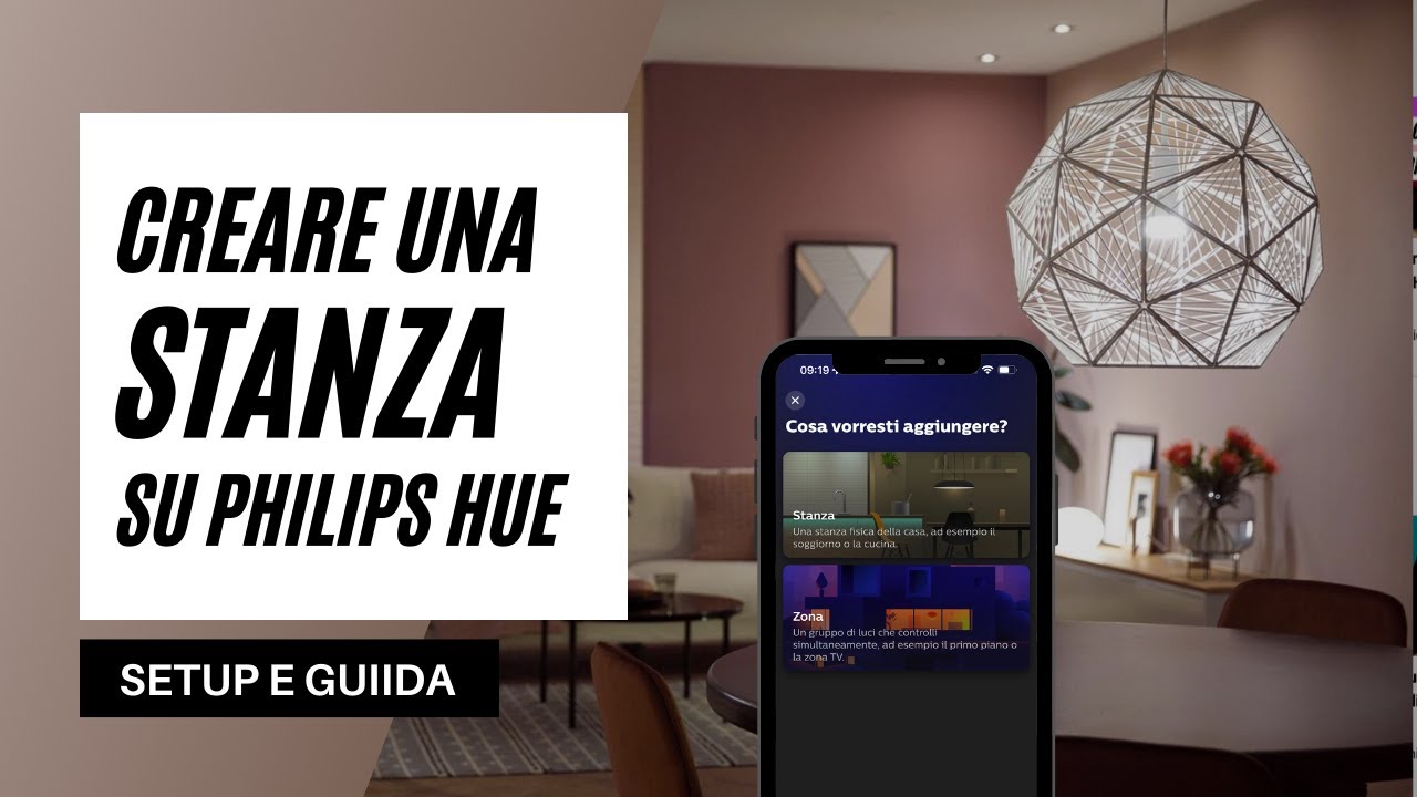 Guide per creare una nuova stanza nell'app Philips Hue