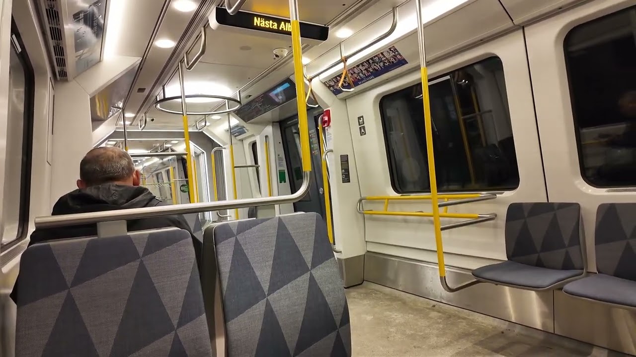Sweden, Stockholm, subway ride from Norsborg to Masmo
