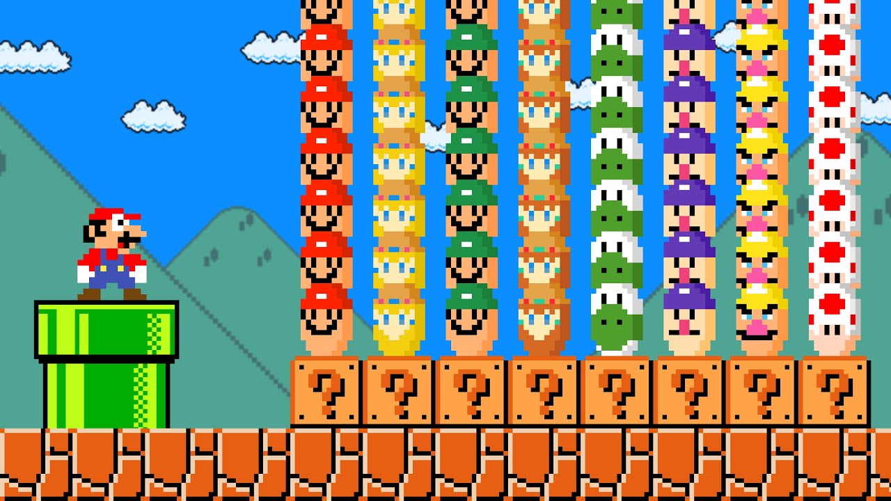 Cat Mario: Super Mario Bros. but Mario have MORE CUSTOM Coins Characters