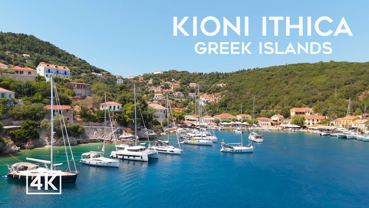 Kioni, Ithica Greek Islands Drone 4k