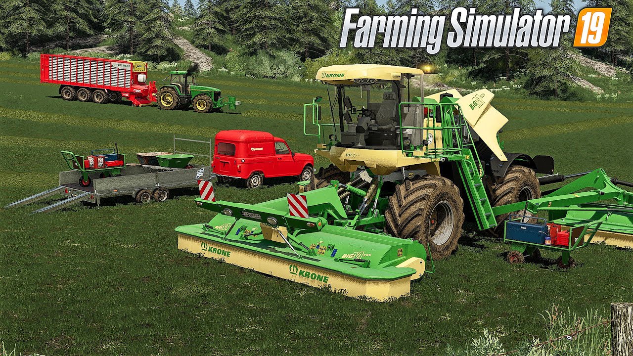 Farming Simulator 19 | Ultra Realistic | Repairing Krone BIG M 500 & Collecting fresh grass
