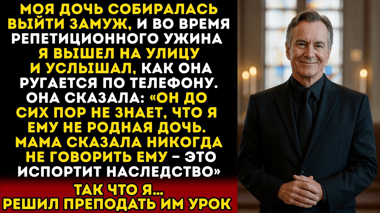 Я случайно услышал, как моя дочь сказала кому-то, что я ей не родной отец, за ночь до её свадьбы...
