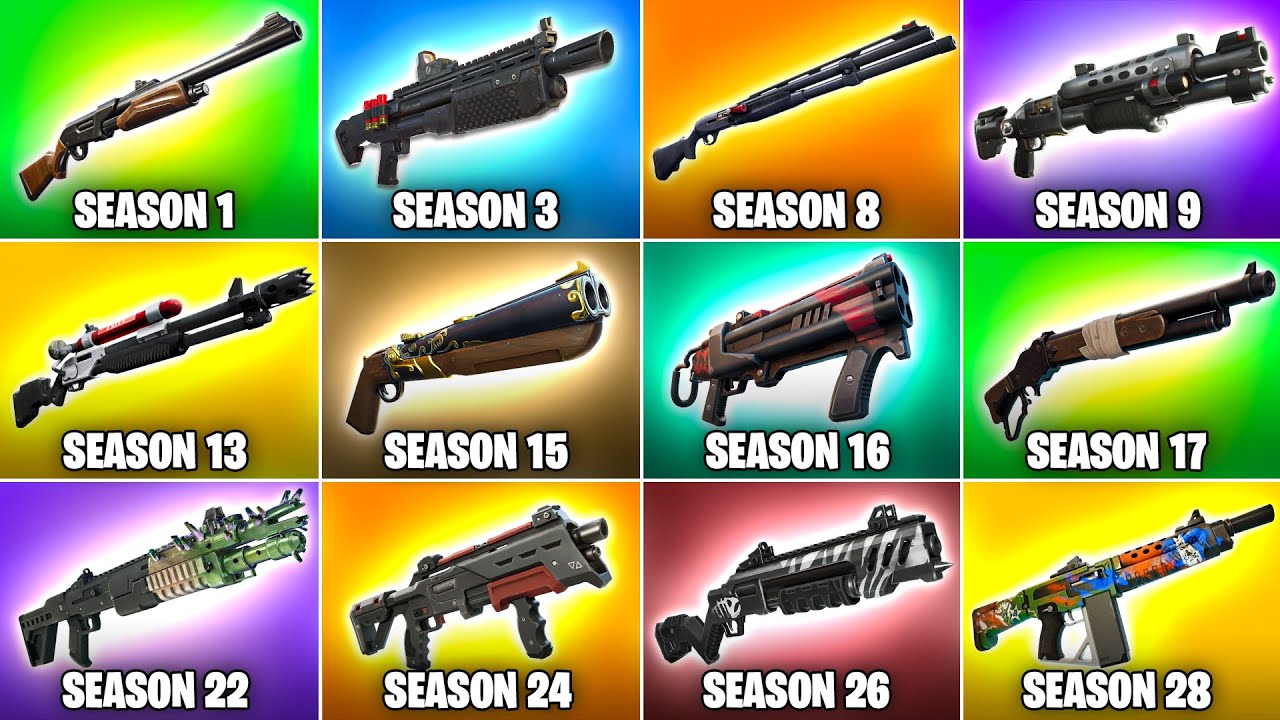 Evolution of All Fortnite Shotguns (Chapter 1 Season 1 - Chapter 5 Season 1)