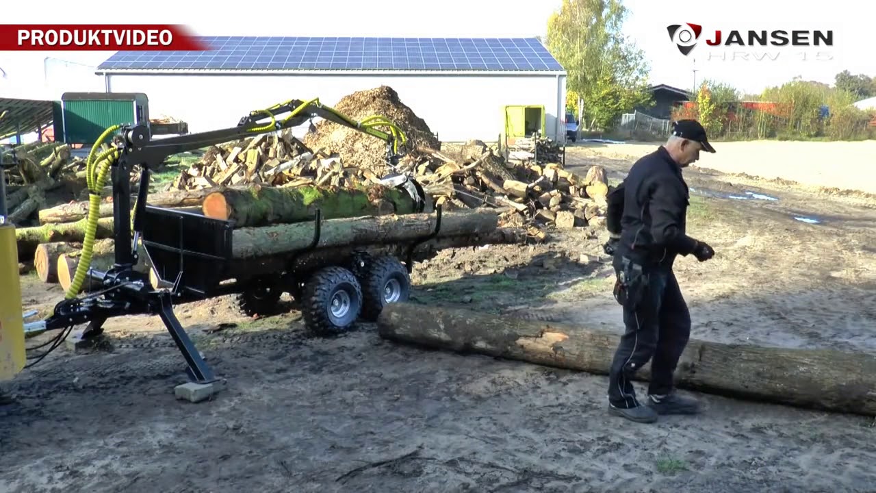 REMORQUE PORTE GRUMES PROFESSIONNELLE GRUE Jansen HRW 15 mp4  mp