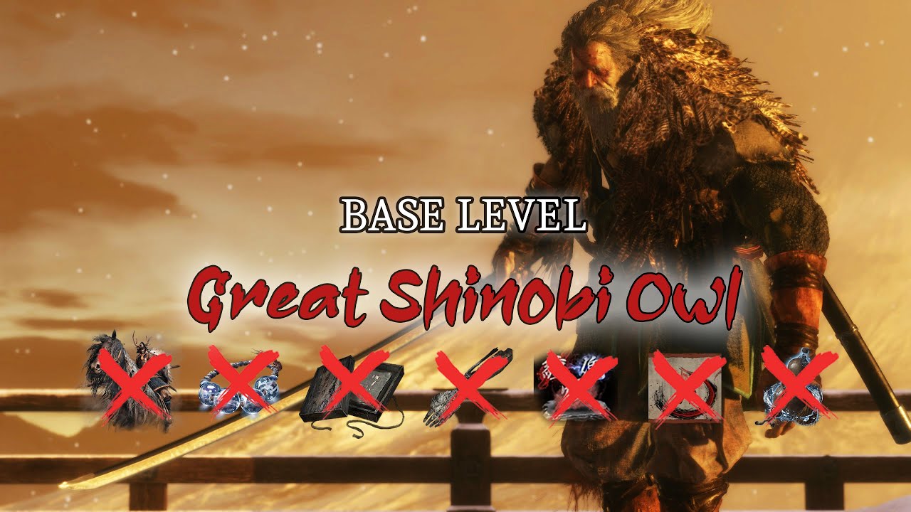 Sekiro | Великий Синоби Сова. Полный бой | Базовый уровень | Только меч