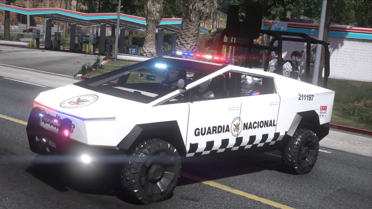 GTA 5 POLICIA | NUEVA TESLA CYBER TRUCK DE GUARDIA NACIONAL | TheAxelGamer