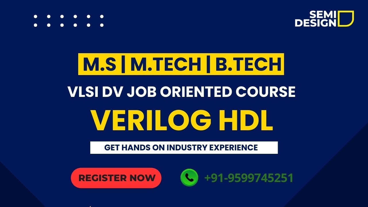 Design Verification - New Batch #vlsitraining #vlsi #vlsiprojects