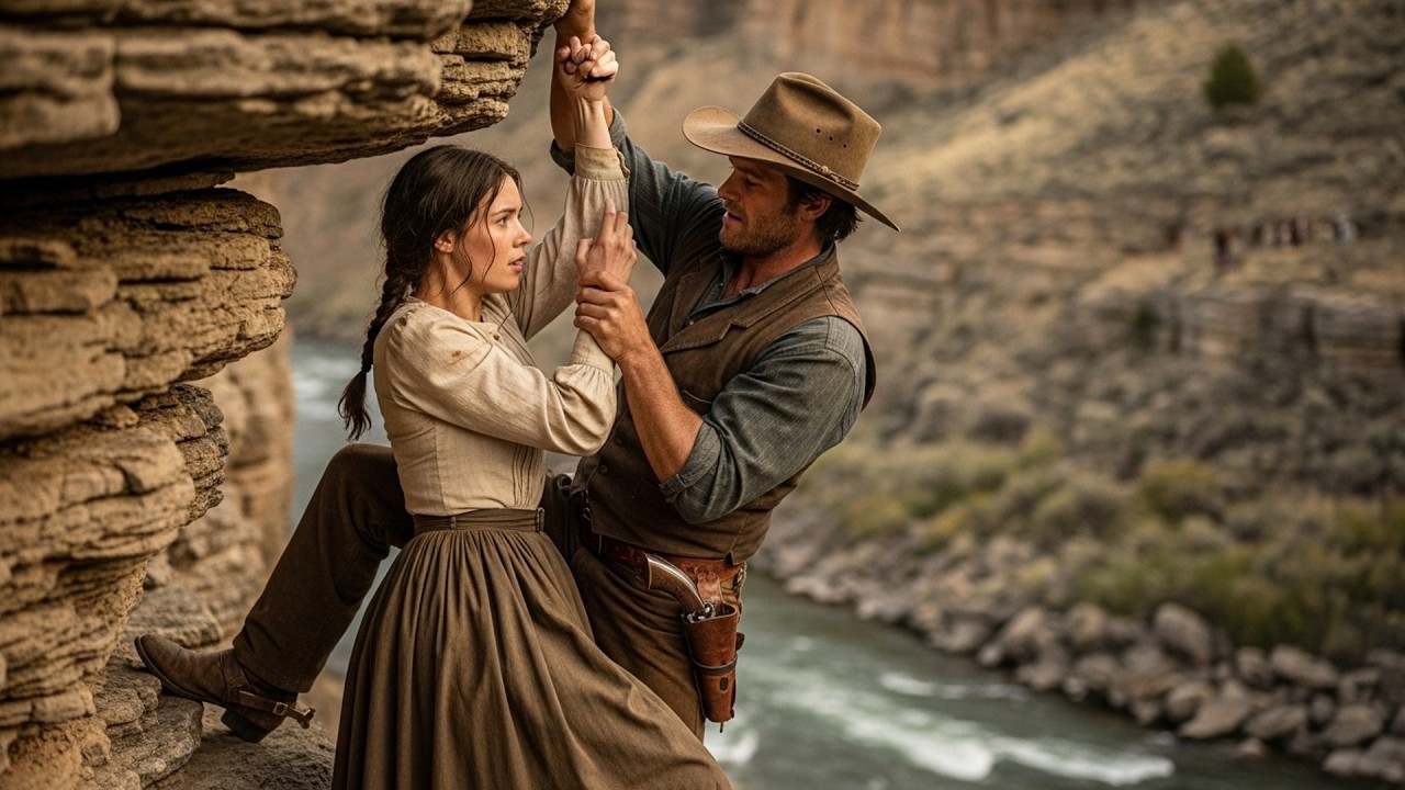 She Was Hanging By Her Fingertips From A Ledge, The Cowboy Grabbed Her Wrist And Wouldn't Let Go