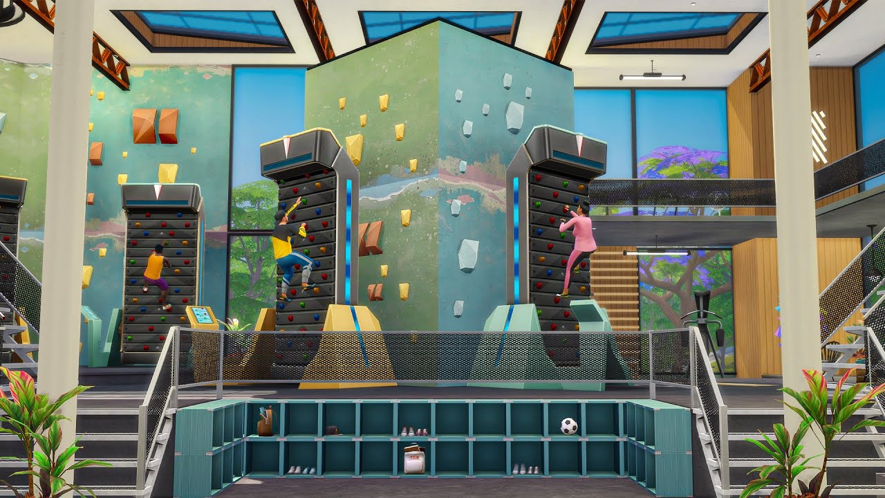 I built a CLIMBING GYM with The Sims 4: Businesses & Hobbies