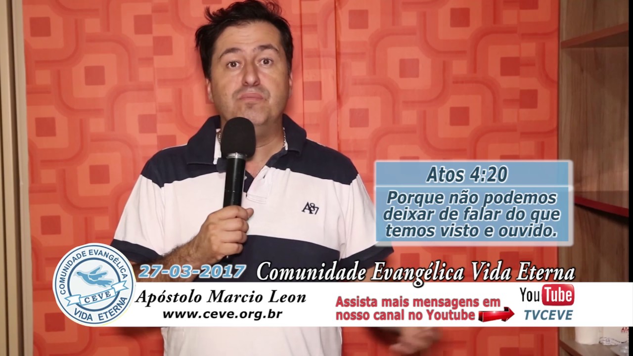 TV CEVE Alimento Di&aacute;rio com Ap&oacute;stolo M&aacute;rcio Leon 27-03-2017