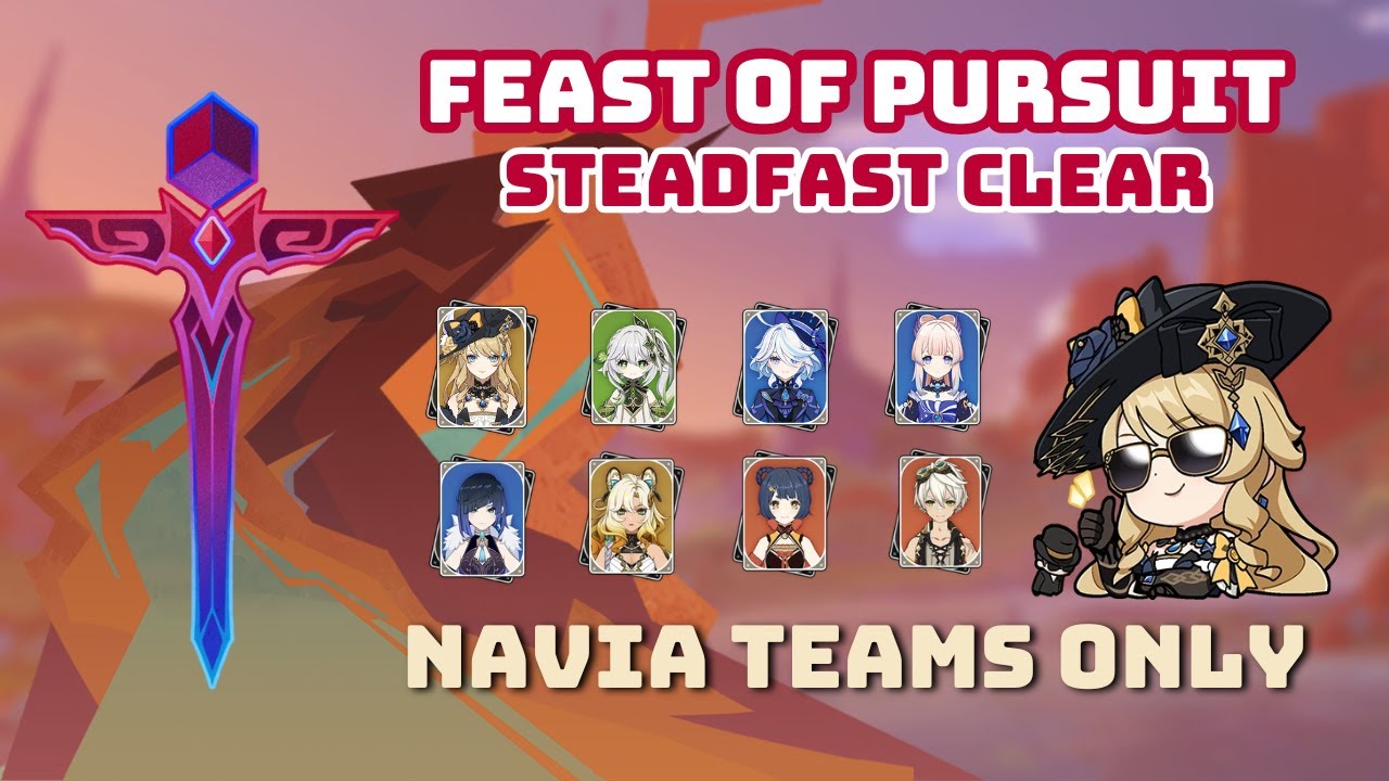 Feast of Pursuit (Steadfast Difficulty) [All Stages]  - Navia Teams Only | Genshin Impact 5.1 Event