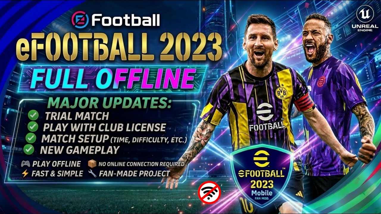 eFOOTBALL 2023 MOBILE: ОФФЛАЙН ОБНОВЛЕНИЕ, ТОВАРИЩЕСКИЙ МАТЧ, ДОСТУПНЫ КЛУБНЫЕ ЛИЦЕНЗИИ И НАСТРОЙ...