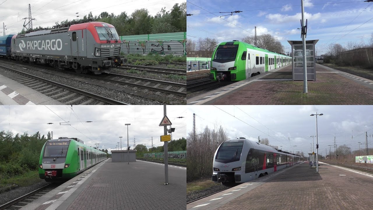 Bahnverkehr in Essen-Altenessen 2018 & 2020 mit FLIRT 3XL + Makro, PKP Vectron, Intercity uvm.