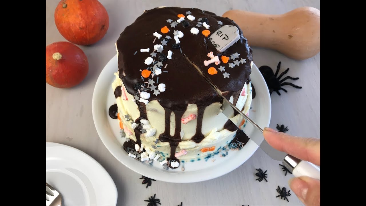 gruselige Halloween-Torte - einfaches Rezept zum nachbacken