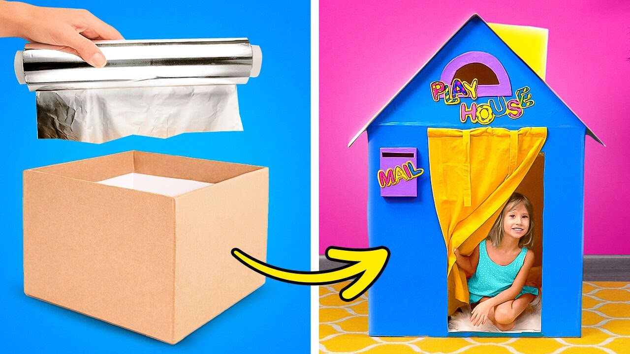 Creative Fun for Parents: DIY Playhouses, Cardboard Crafts, and Exciting Hacks! 🏠✂️