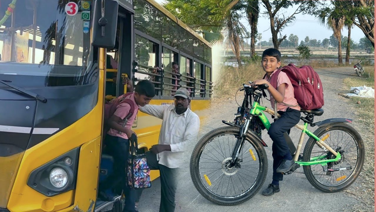 Manuni Battery Cycle midha School Bus nundi Thisukochanu || Manu Videos || Telugu Letest All Atoz