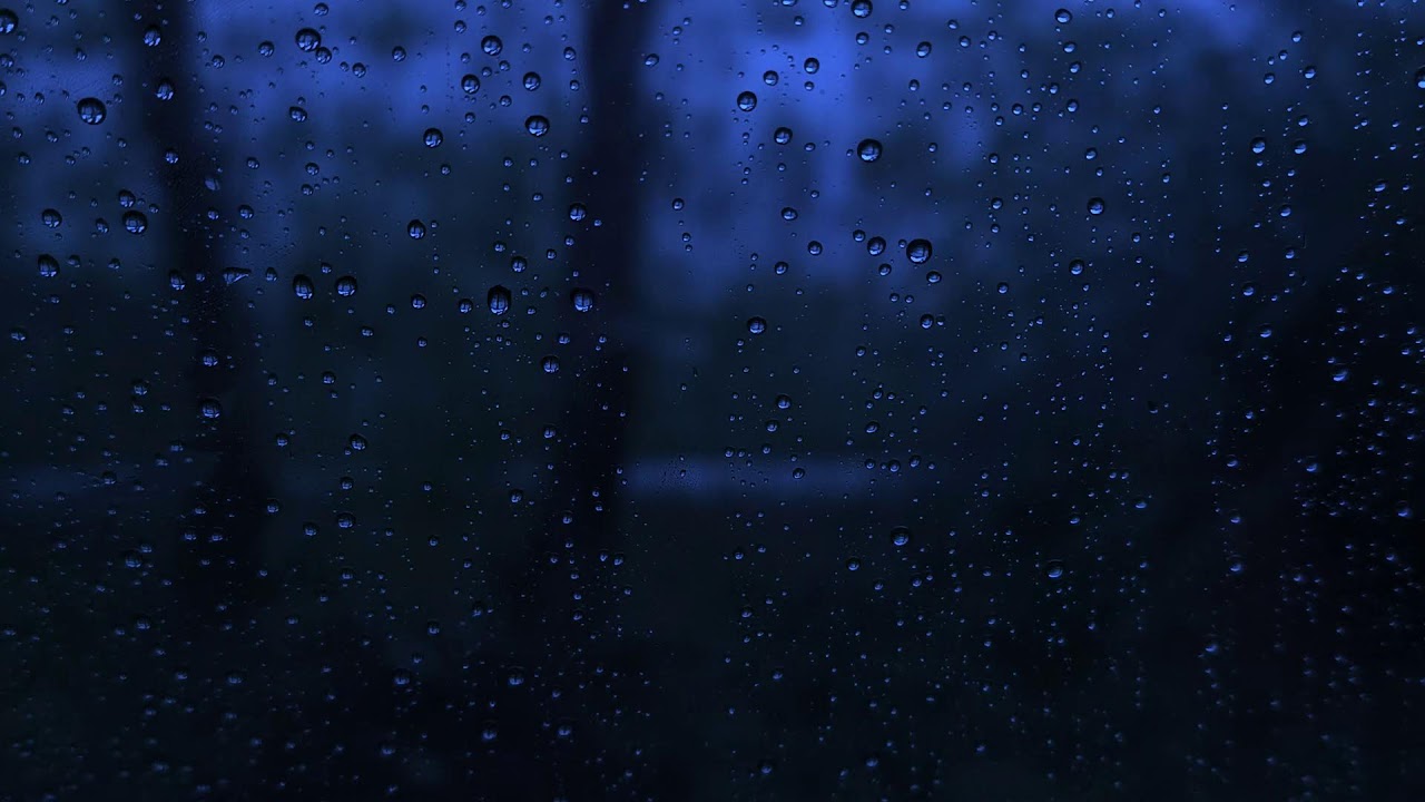 Live 24/7 - Rain Sounds & Rain On Window with for Deep Sleep 🌩️ Dark Screen Rain for Sleep, Study