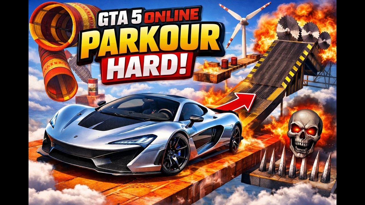 PARKOUR LEVEL HARD GTA5 ONLINE JE GALERE