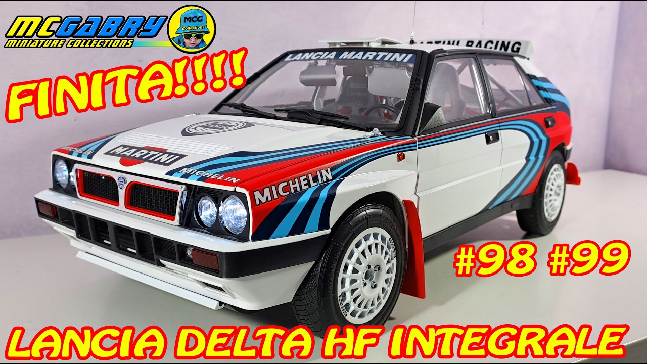 MODELLINO LANCIA DELTA MARTINI RACING HACHETTE N.98 E 99 PARASCHIZZI E MINIGONNE - UNBOXING EDICOLA
