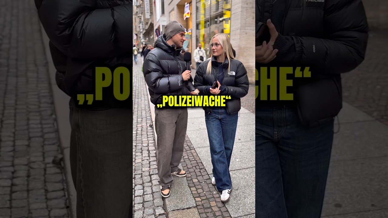 10&euro;, wenn die Person, die du anrufst, Polizeiwache sagt! 💶 #stra&szlig;enumfrage #w&ouml;rtererraten #shorts