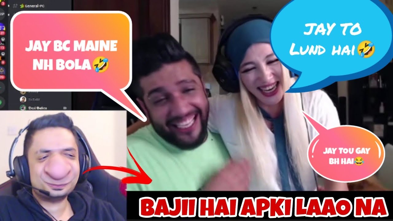 @MrJayPlays Getting Roasted From @Desi Gabru Wife Dilfoza / MrJayPlays Reactions was Hilarious 😂