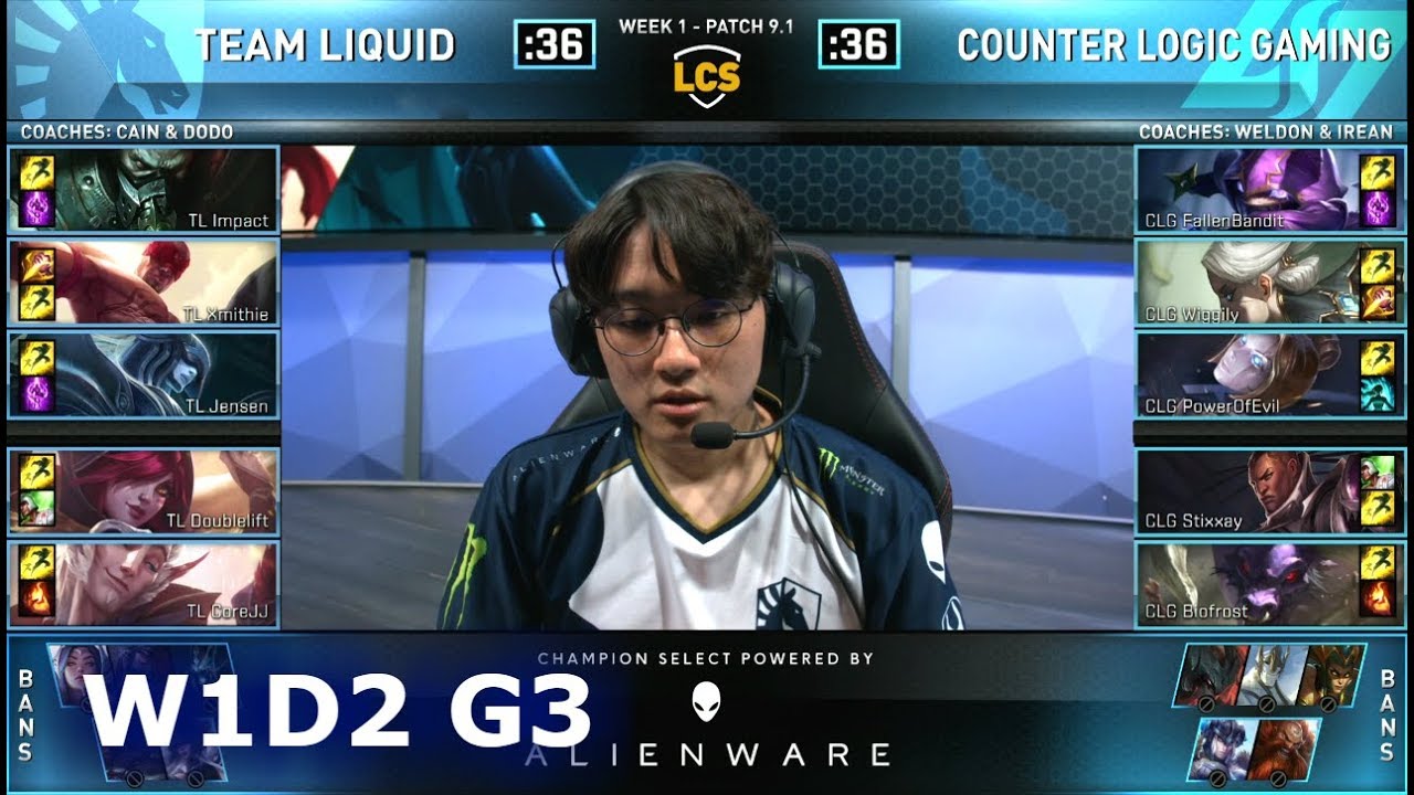 TL vs CLG | Week 1 Day 2 S9 LCS Spring 2019 (ex-NA LCS) | Team Liquid vs CLG W1D2