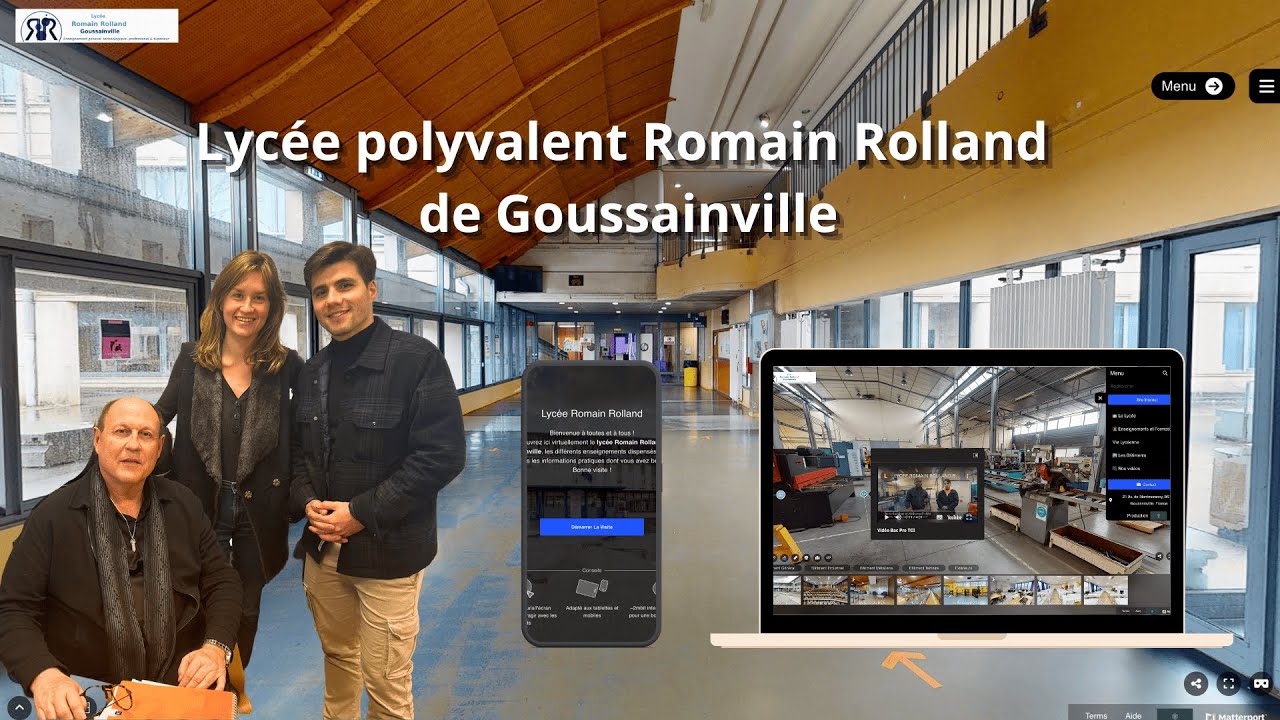 Démonstration de la visite virtuelle 3D du lycée Romain Rolland de Goussainville