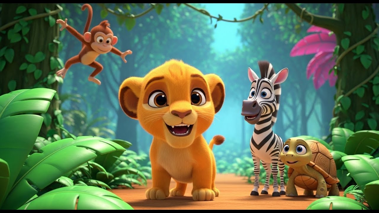 Pinda the Lion’s Jungle Adventure 🦁🌴 | Fun & Kind Lion Story for Kids | 3D Cartoon