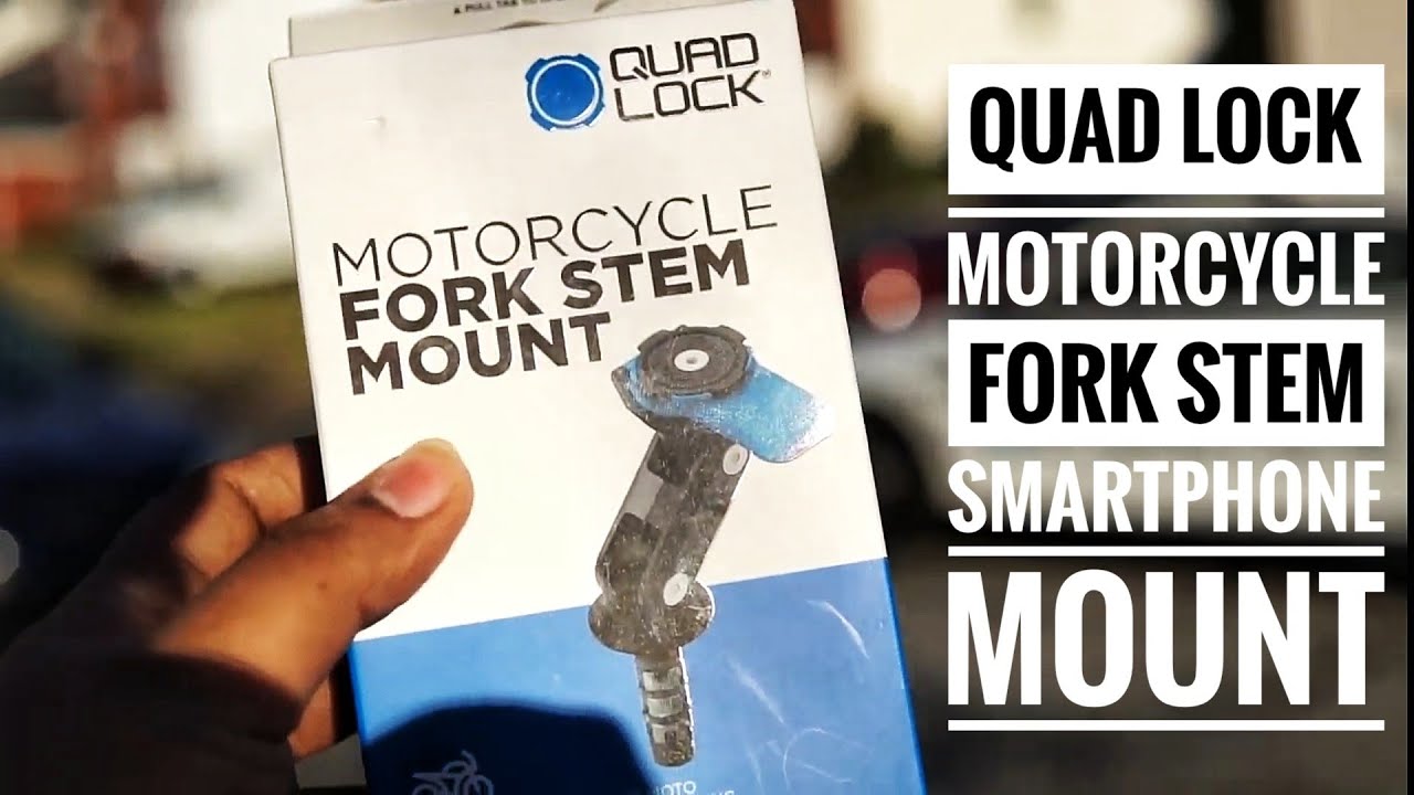 Quad lock | Motorcycle fork stem mount | Installation | Review