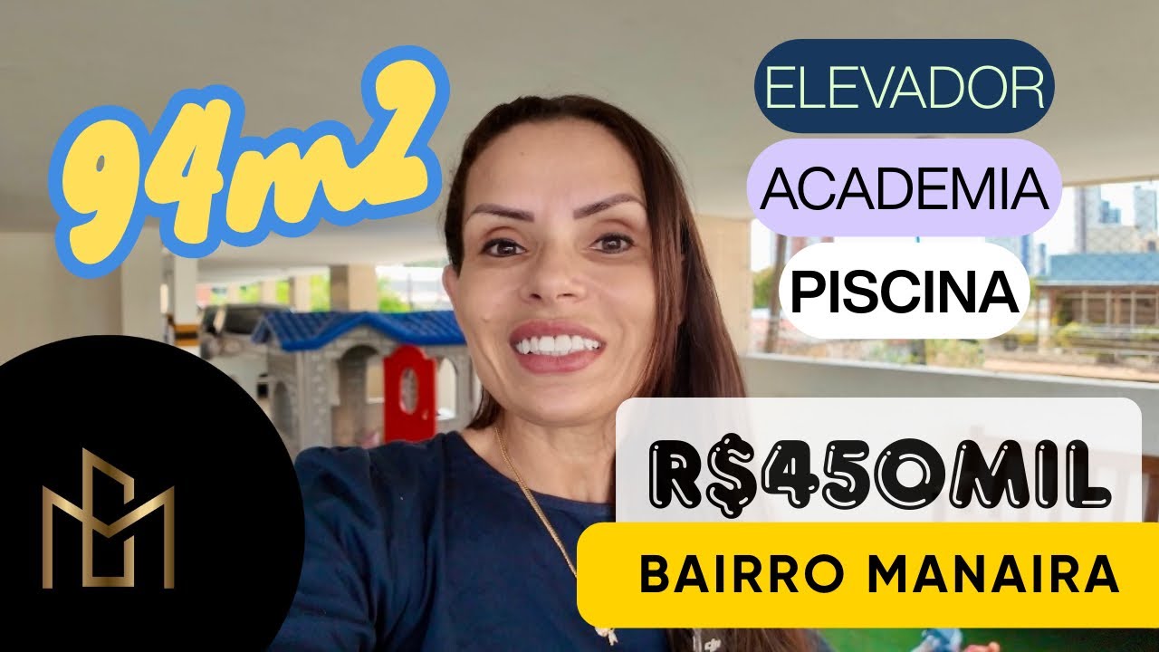 (🚫 VENDIDO EM 24h) R$450mil 🏡 Apartamento à Venda 94m2, 2 vagas, lazer completo, elevador – Manaíra