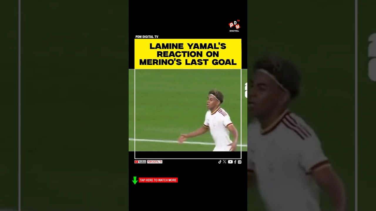 Lamine Yamal's reaction on Merino's last minutes goal... #america #fifaworldcup #yamal