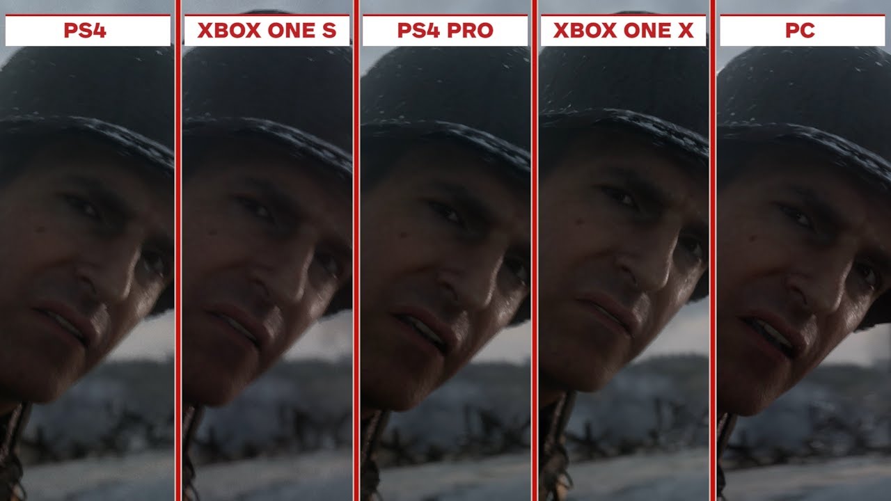 Call of Duty: WW2 Graphics Comparison - PS4 / PS4 Pro / Xbox One / Xbox One X / PC