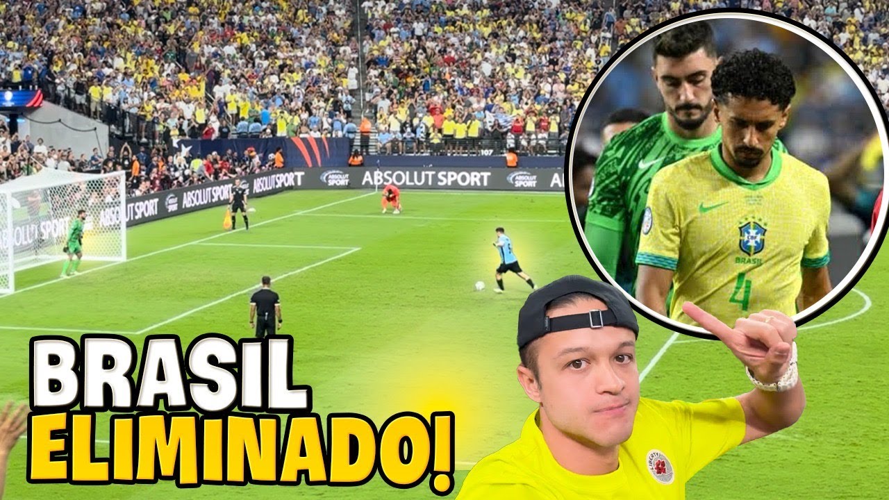 BRASIL ELIMINADO DA COPA AMÉRICA NOS PÊNALTIS! Brasil x Uruguai