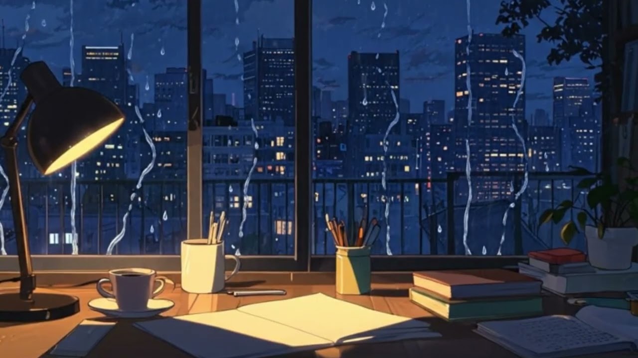 Hard Rain Against the Window with Thunder ClapsㅣSounds for Sleep, Concentration and Relaxing, Yoga