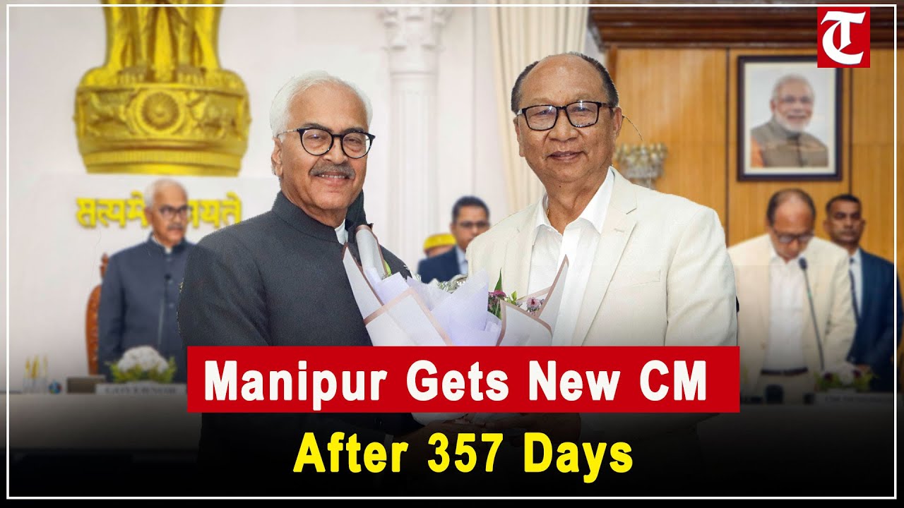 Khemchand sworn in as Manipur CM, ends 357 days of President’s rule in the state