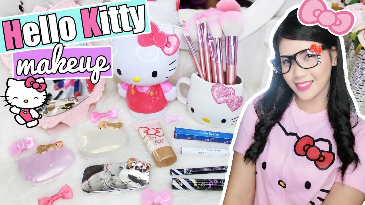 FULL-FACE LOOK using only HELLO KITTY MAKEUP 🎀