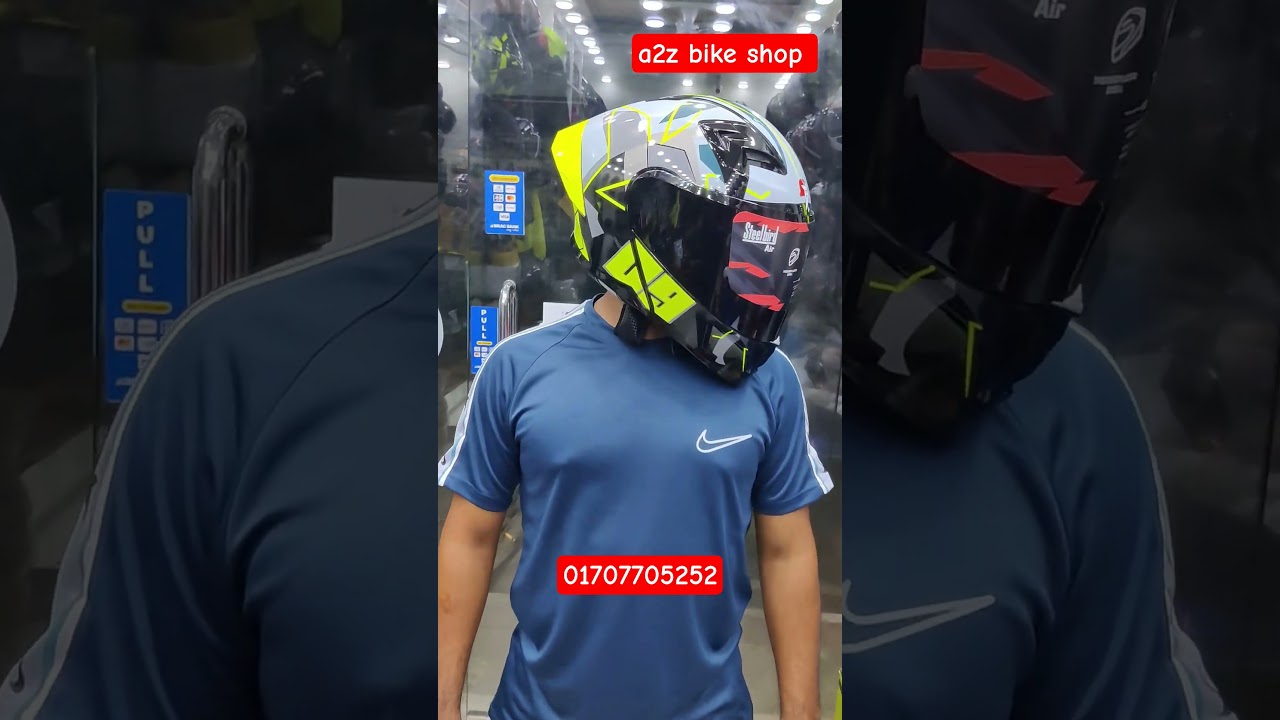 🖤💥 Steelbird SBA 20 09 Graphics Neon Black Helmet &ndash; Now at A2Z Bike Shop 💥🖤