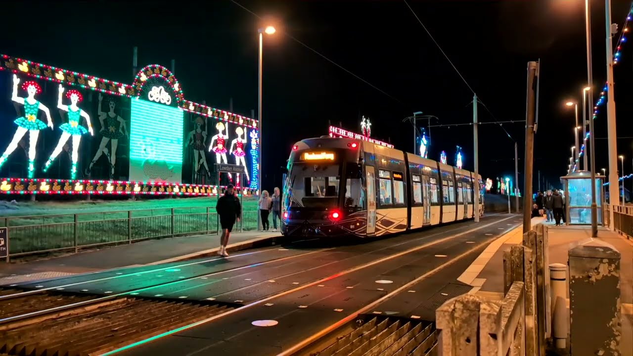 Some Of The Trams On The Sea Front In Blackpool