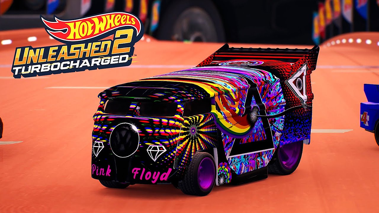 Hot Wheels Unleashed 2 - Volkswagen Drag Bus Pink Bus Skin
