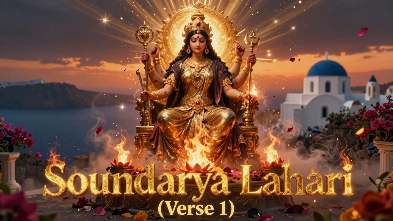 ✨ Tripura Sundari Mantra (V1) | Santorini Serenity