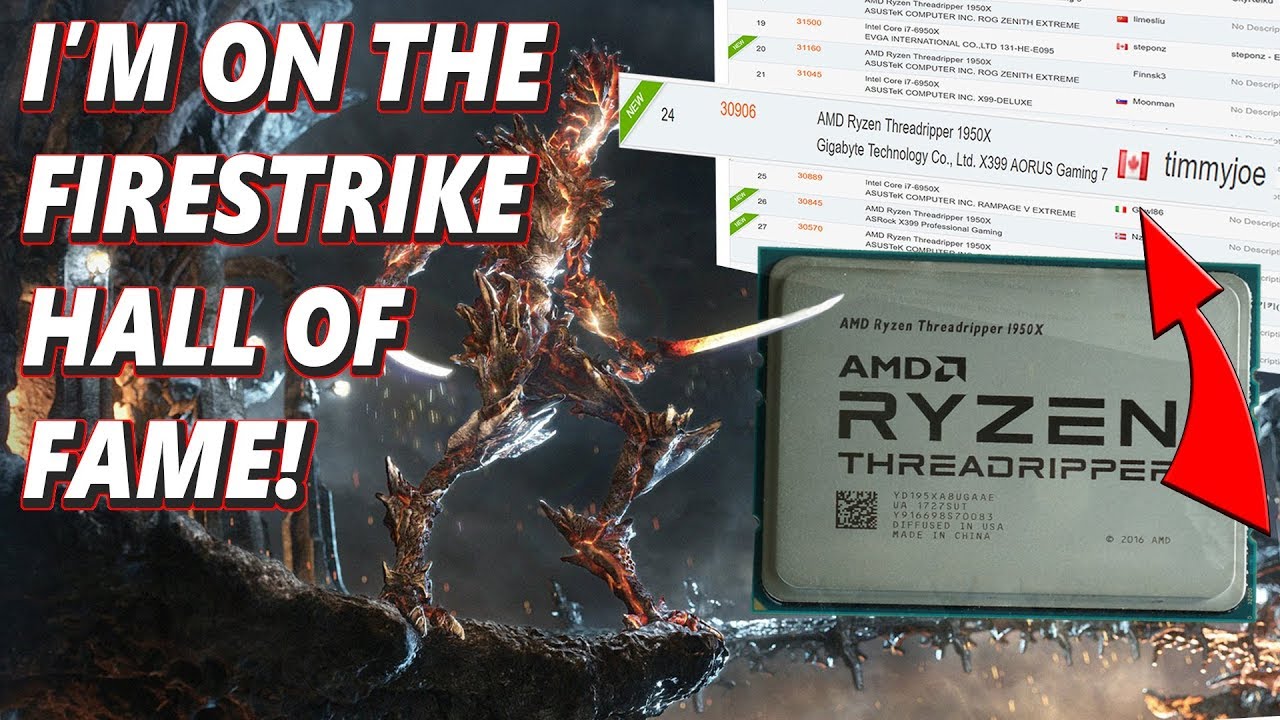 Using Overclocked AMD Threadripper to TOP BENCHMARK LISTS!