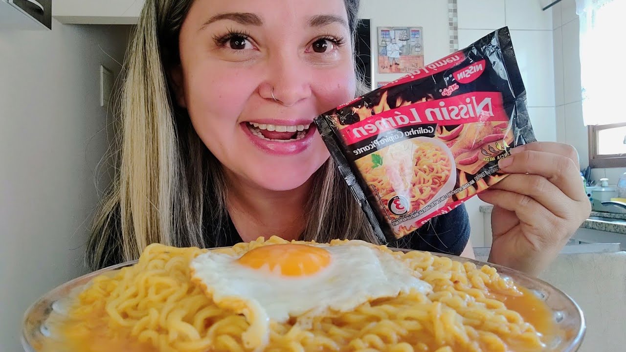 REAL MUKBANG BRASIL: #COMENDOMUITO MACARRÃO CREMOSO 🍝 🍳 (NOOBLES)