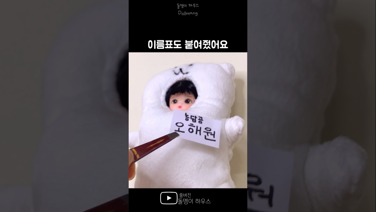 외모췍!!! 농담곰 오해원 인형만들기 🐻‍❄️🤍 