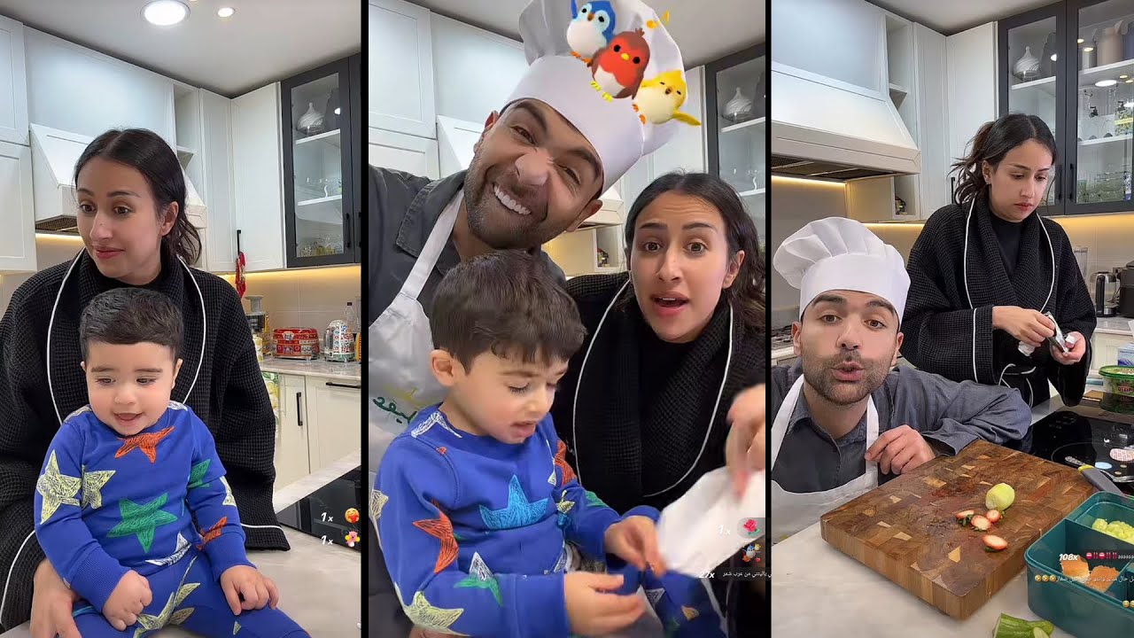 فرح الهادي وعقيل بث مباشر من المطبخ !!