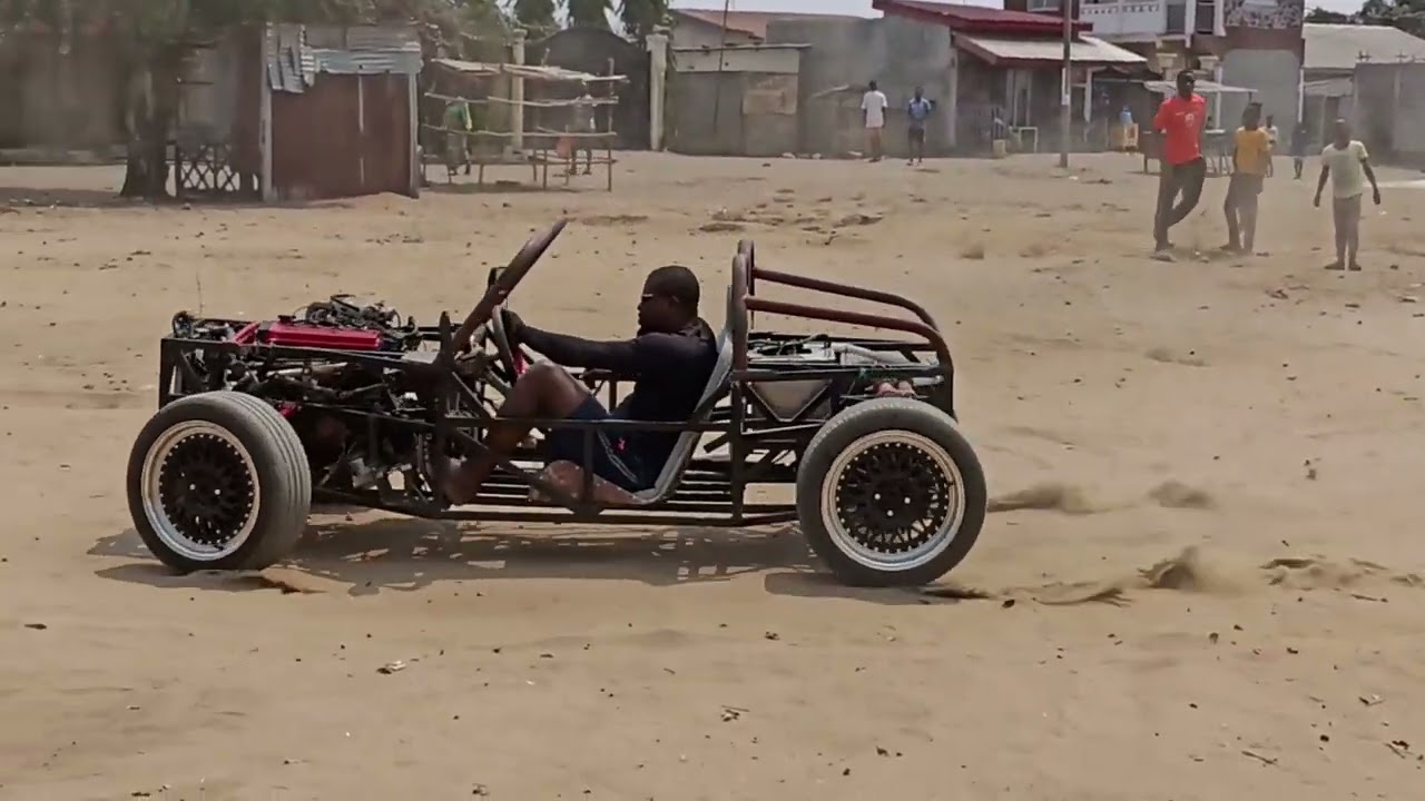 troisi&egrave;me jour de tests du HOZ ALPHA, une voiture de sport fabriqu&eacute;e au Congo Brazzaville