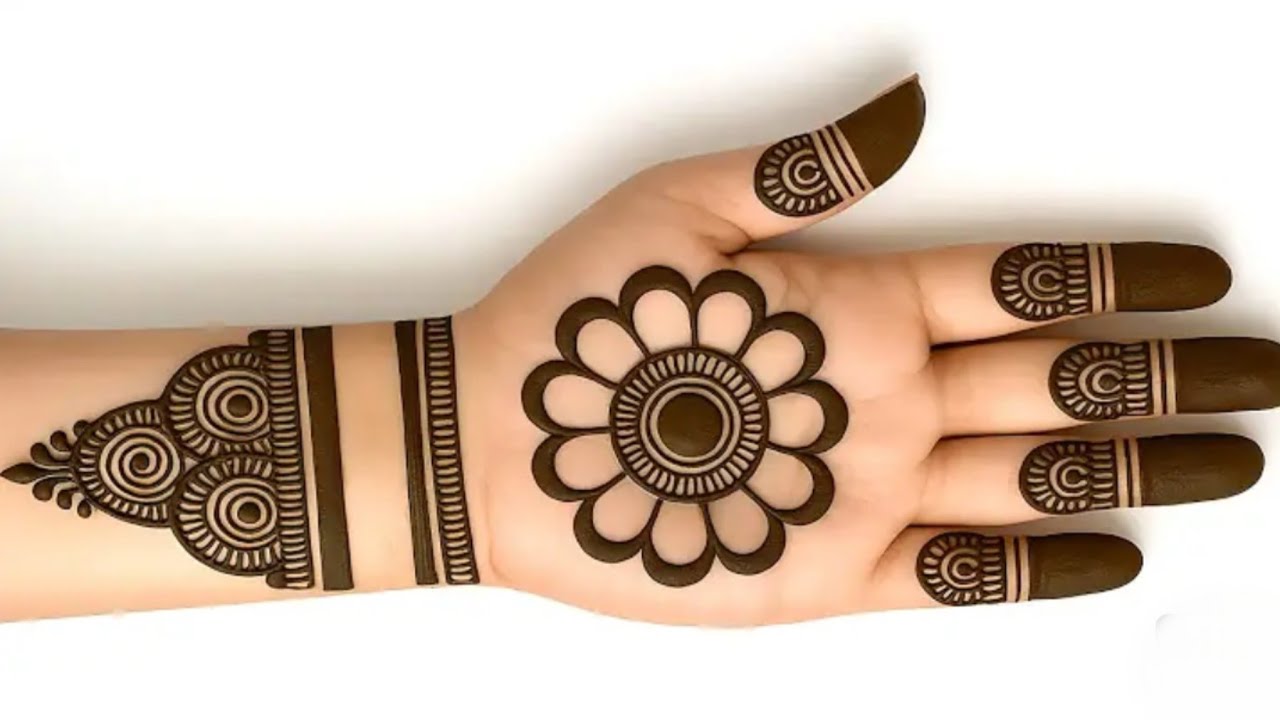 New easy and simple front hand mehndi design | beautiful and elegant mehndi design | #mehnditutorial