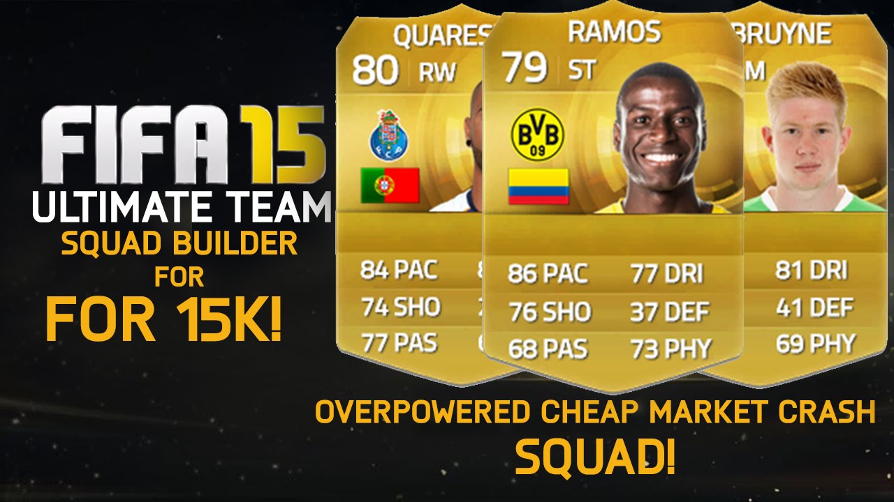 FIFA 15 | OVERPOWERED CHEAP MARKET CRASH HYBRID  for UNDER 15k! Squad Builder #34