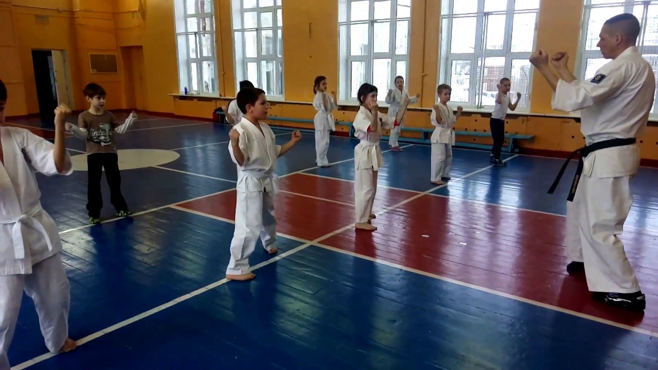 Кихон ката на 9 кю в Карате Кёкусинкай. Младшая группа. Начинающие